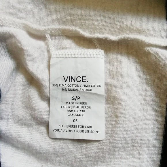 Vince striped long sleeves t-shirt size S - Picture 3 of 5